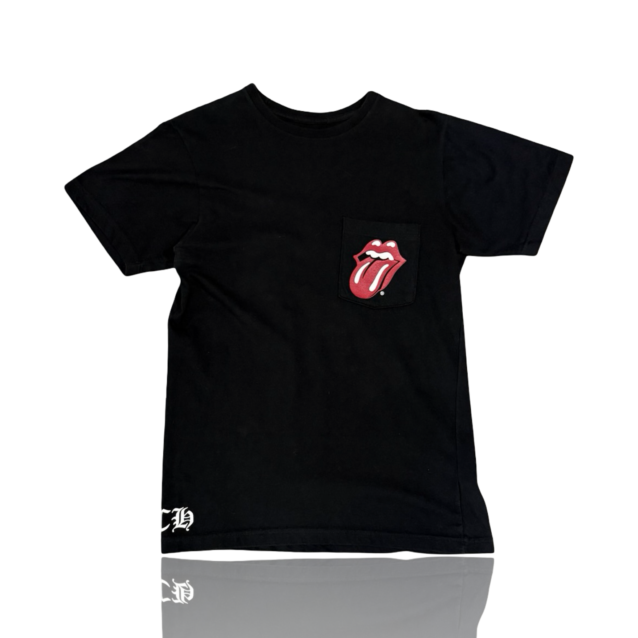 Chrome Hearts Rolling Stone Lip Tee Black