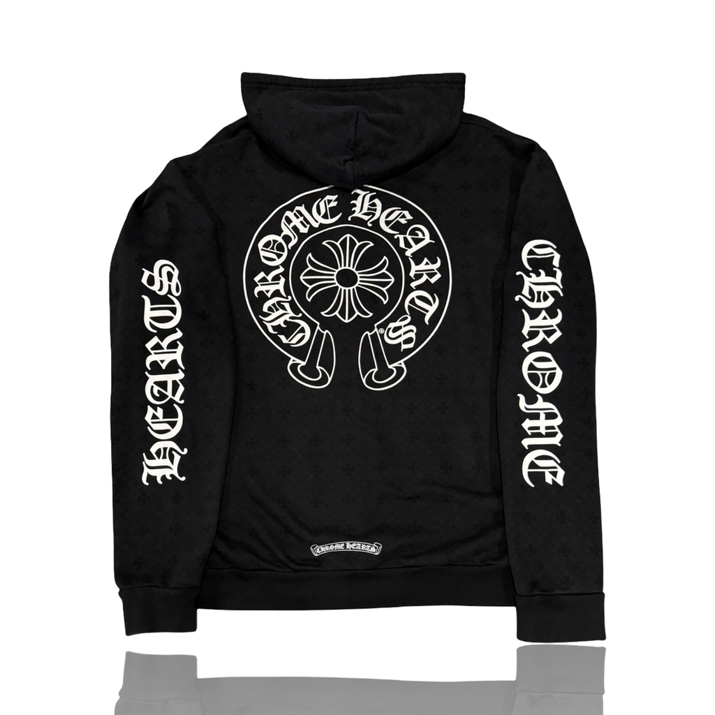 Chrome Hearts Pattern Cross Vertical Logo Zip Up
