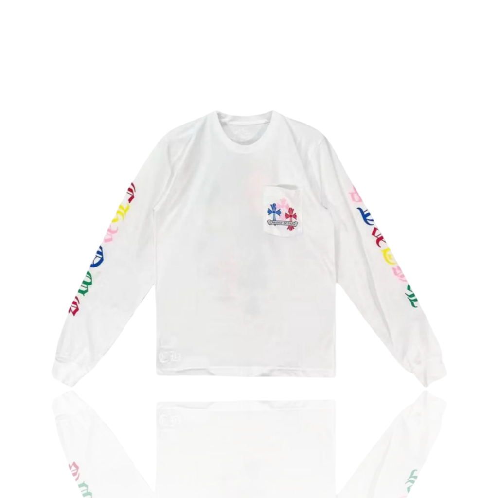 Chrome Hearts Multicolor Cemetery Cross LongSleeve White