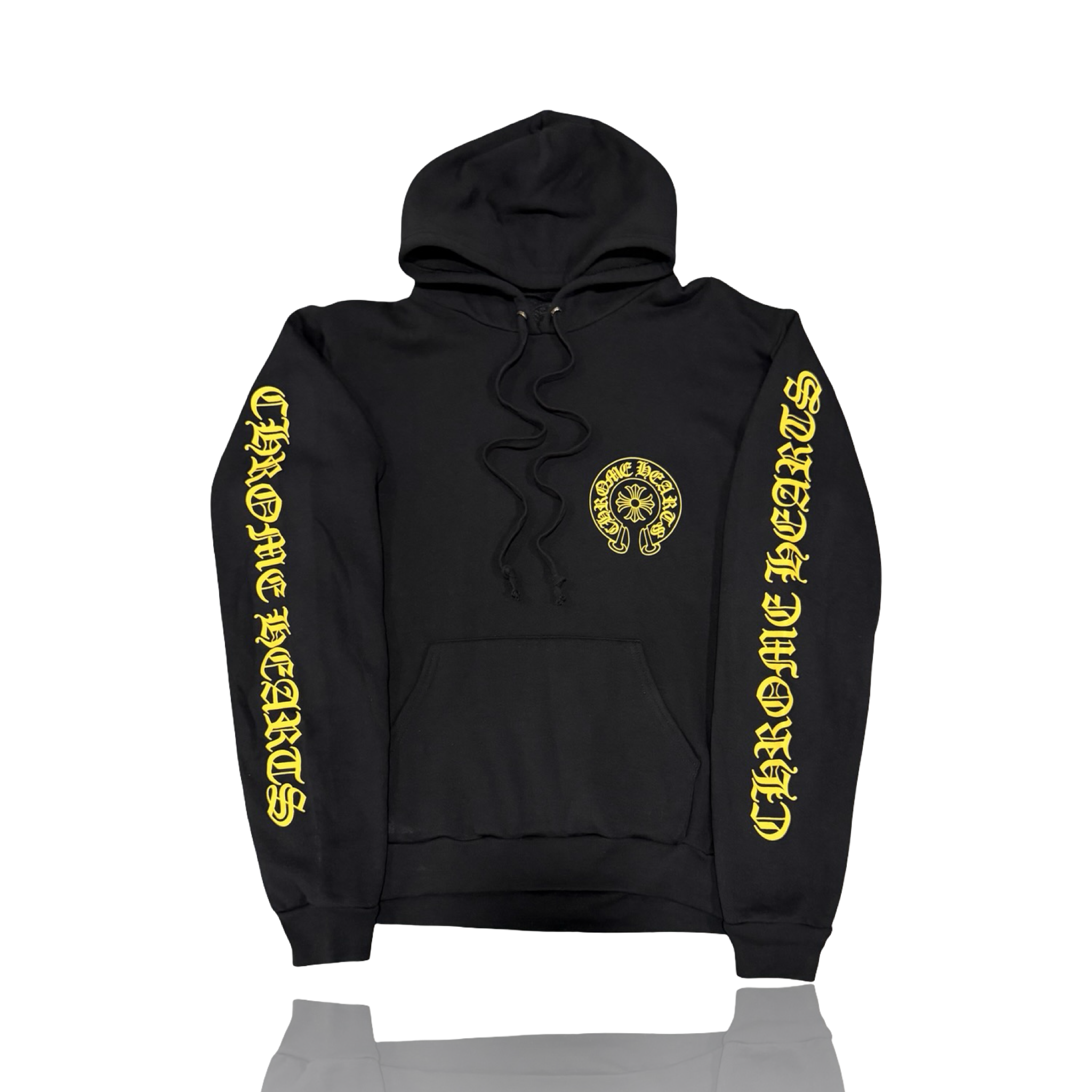 Chrome Hearts Horseshoe Logo Hoodie Black/Yellow