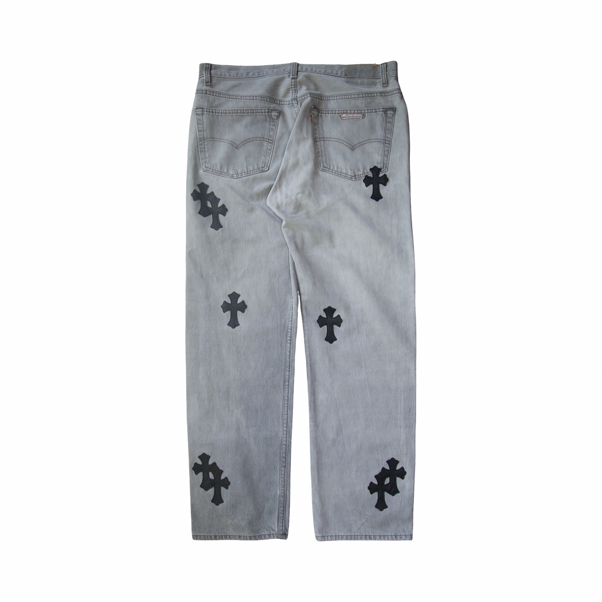 Chrome Hearts Levi's 501 Cocaine Wash Black Patch Jeans