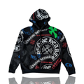 Chrome Hearts Stencil Multi Cross Horseshoe Hoodie Black