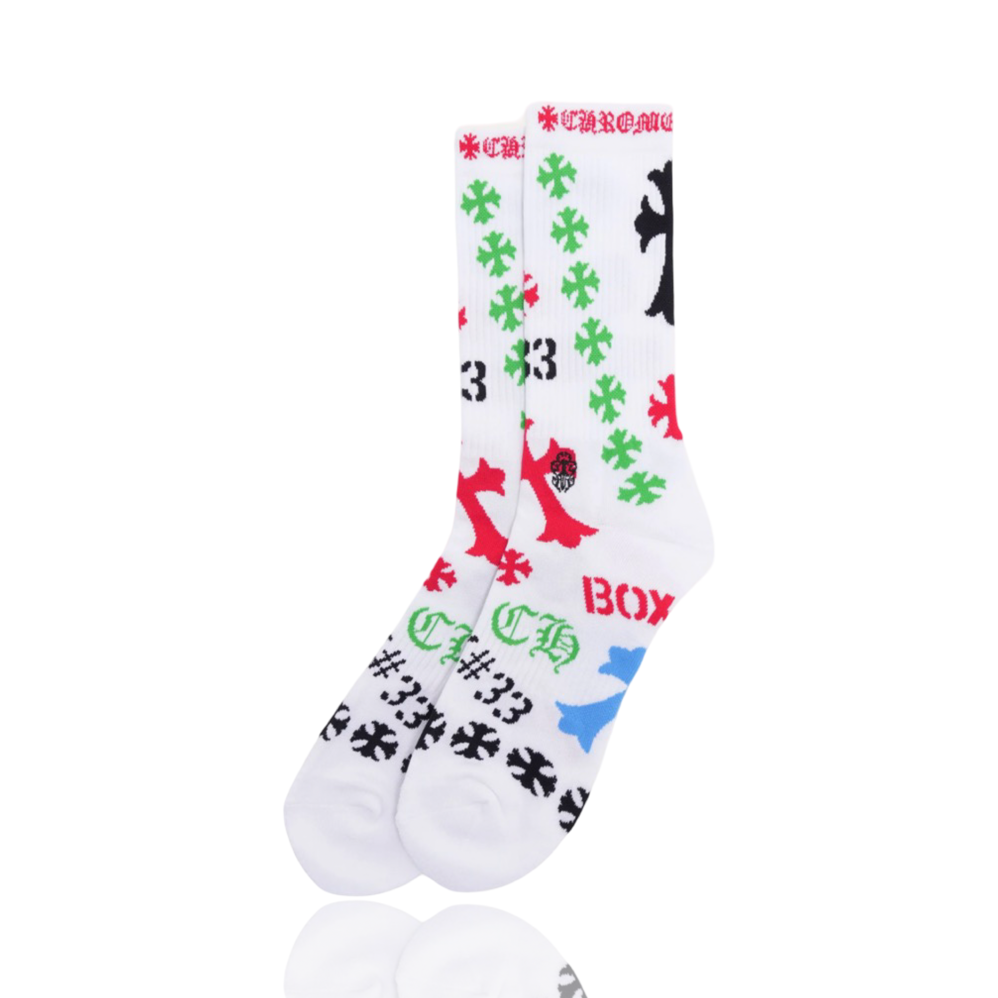 Chrome Hearts Stencil White Socks