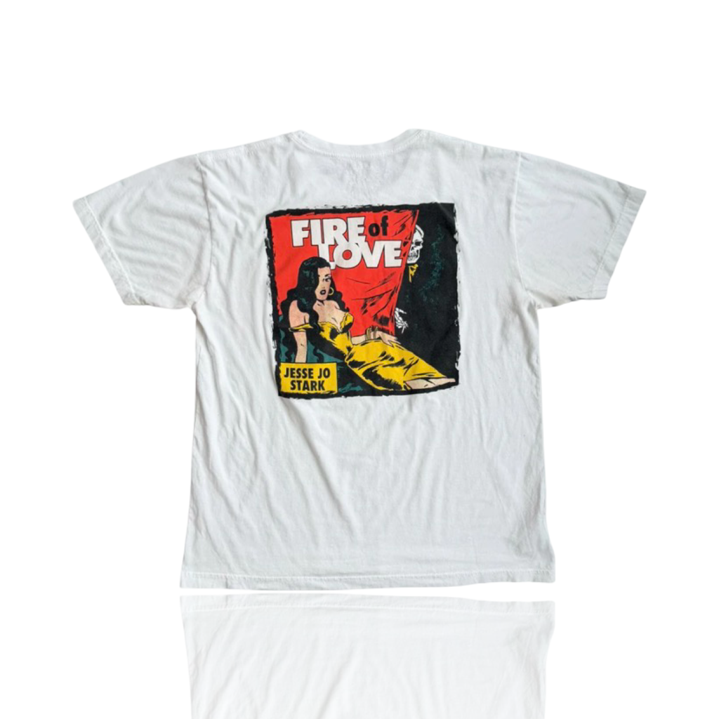 Chrome Hearts White Fire Of Love Horseshoe Tee