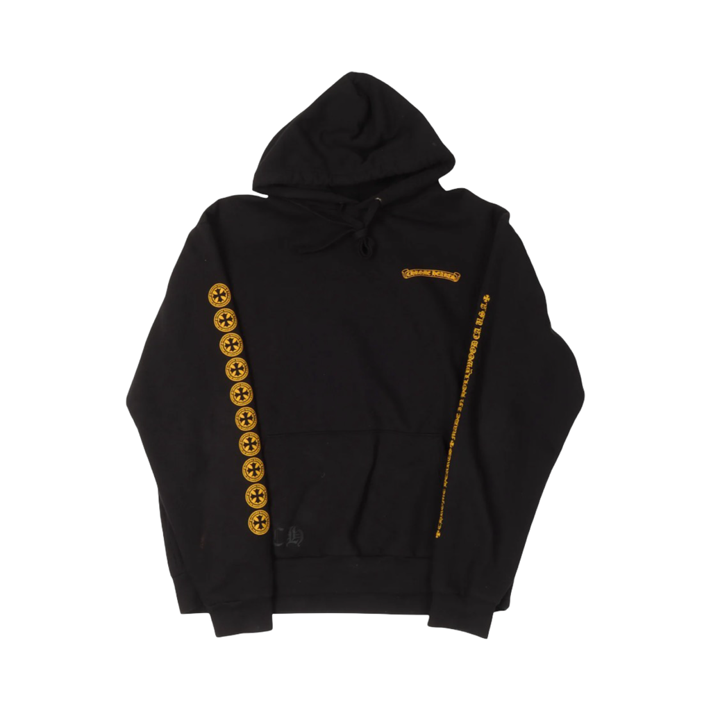 Chrome Hearts Plus Hoodie Black Yellow