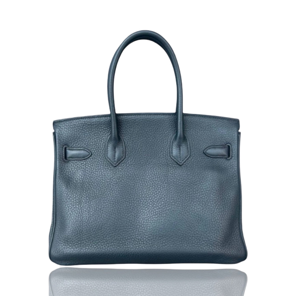 Hermes Bleu Nuit Togo & Palladium Hardware Birkin 30