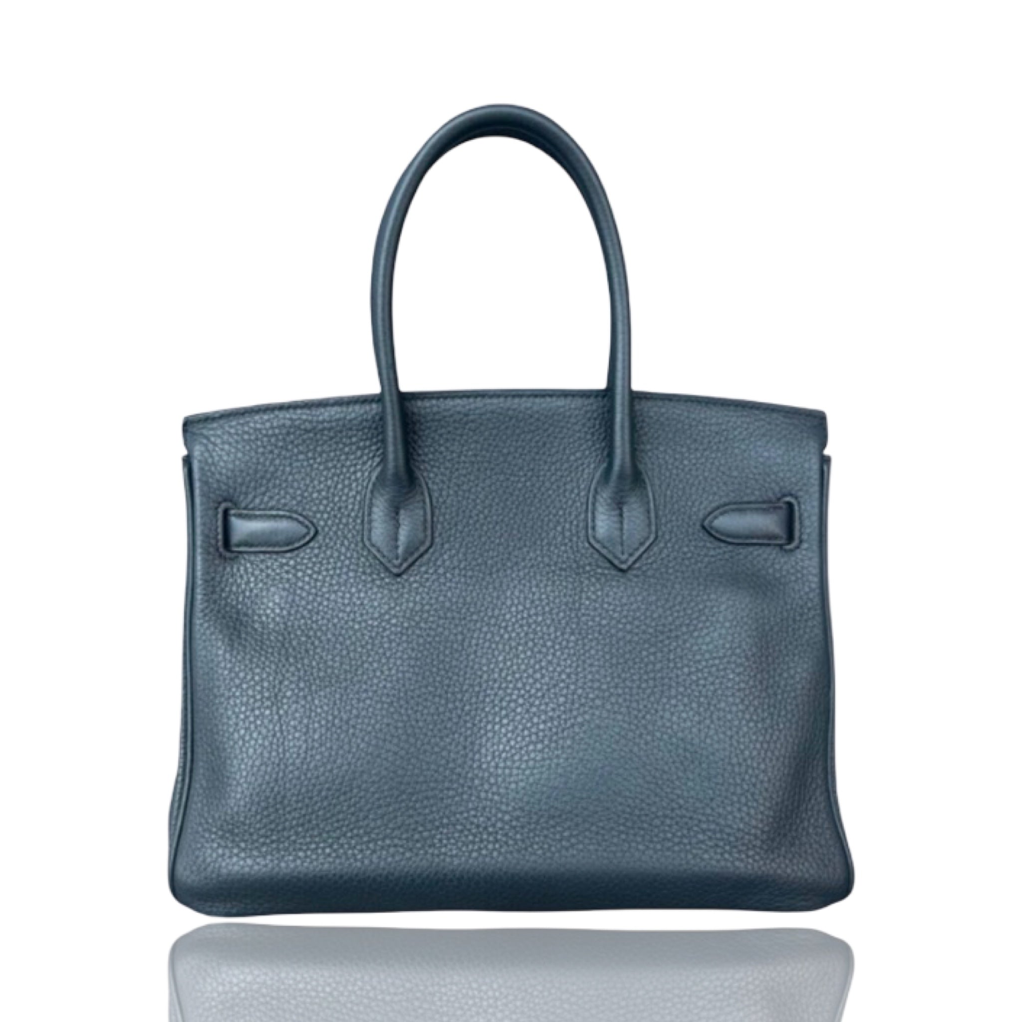 Hermes Bleu Nuit Togo & Palladium Hardware Birkin 30