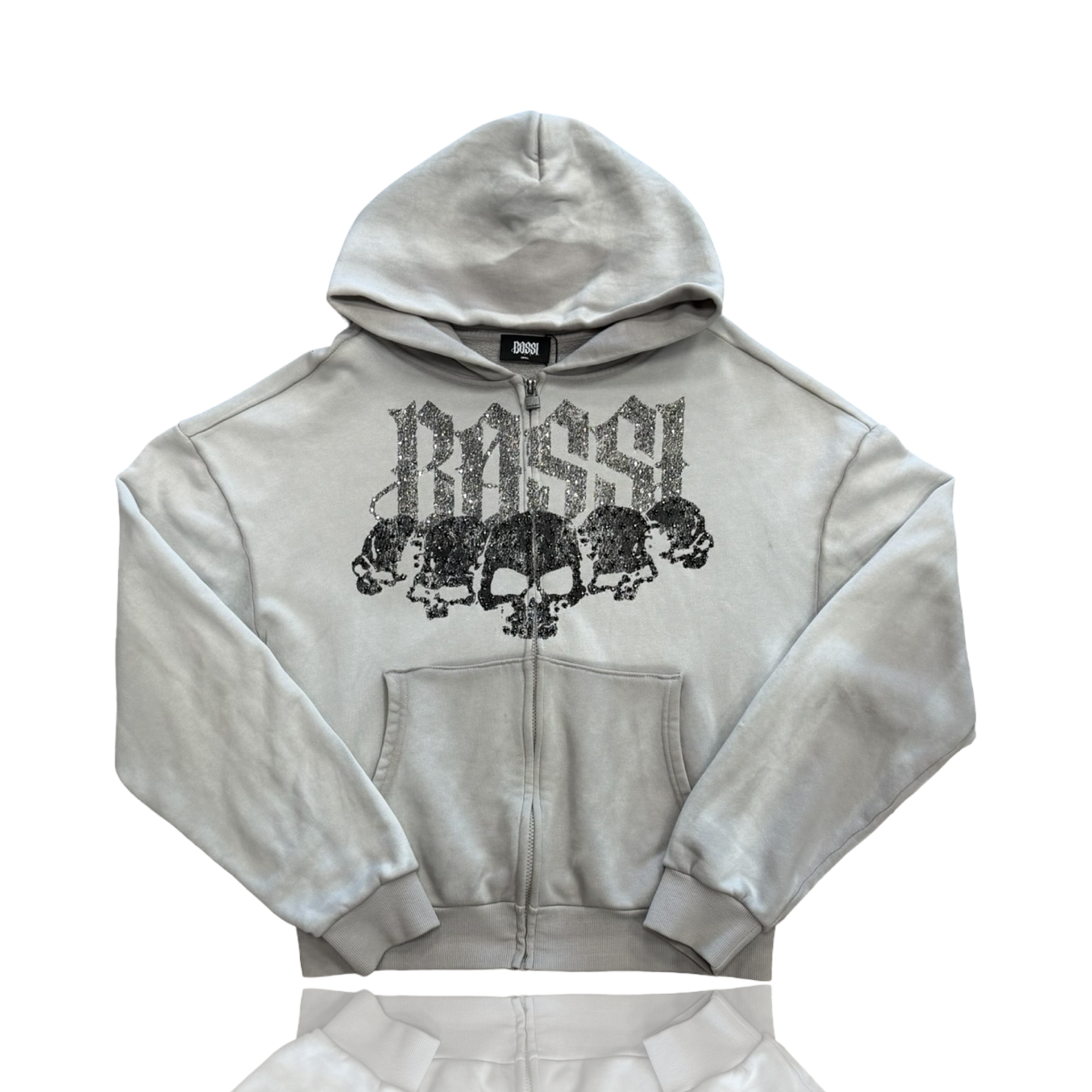 BOSSI SkullHead Zip Up Grey