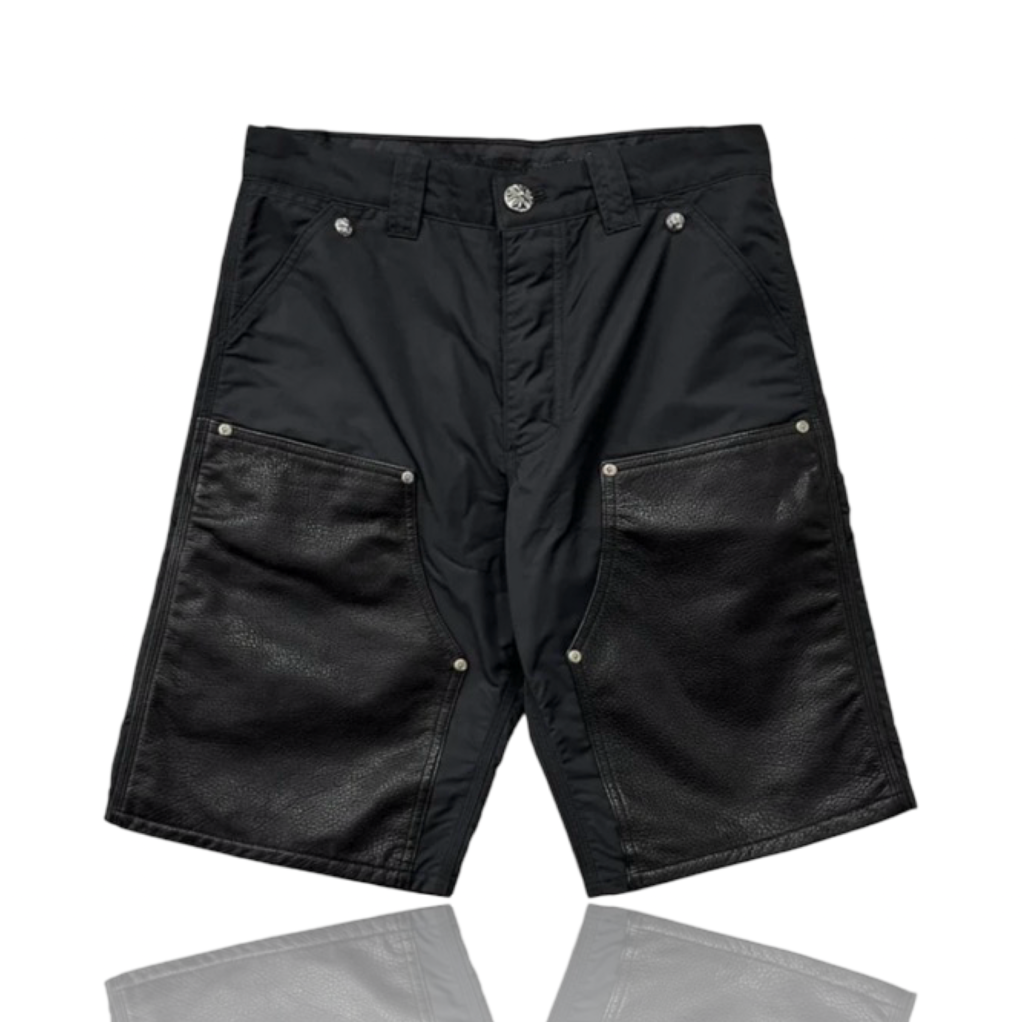 Chrome Hearts Double Knee Carpenter Shorts Black