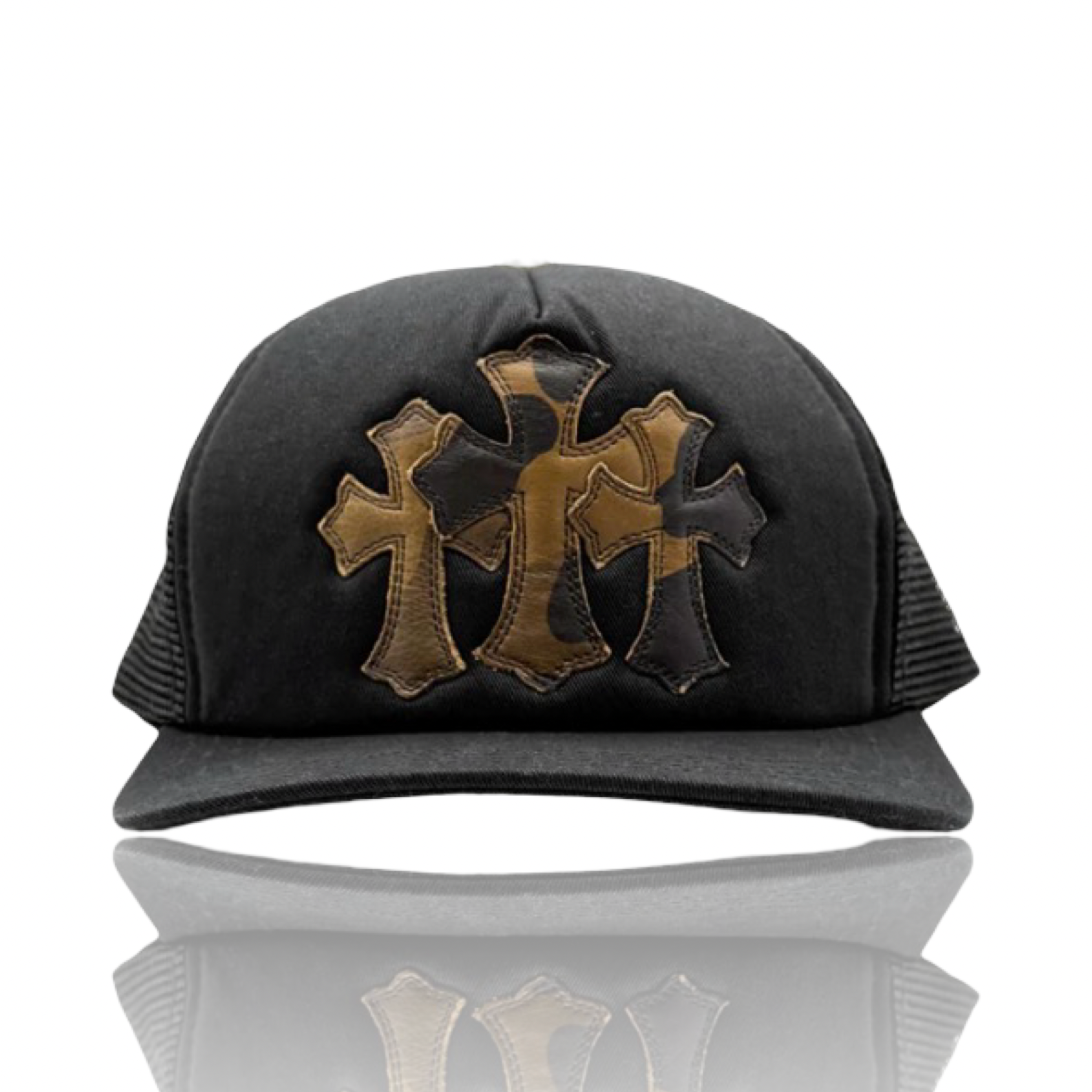 Chrome Hearts Leather Triple Cross Trucker Camo