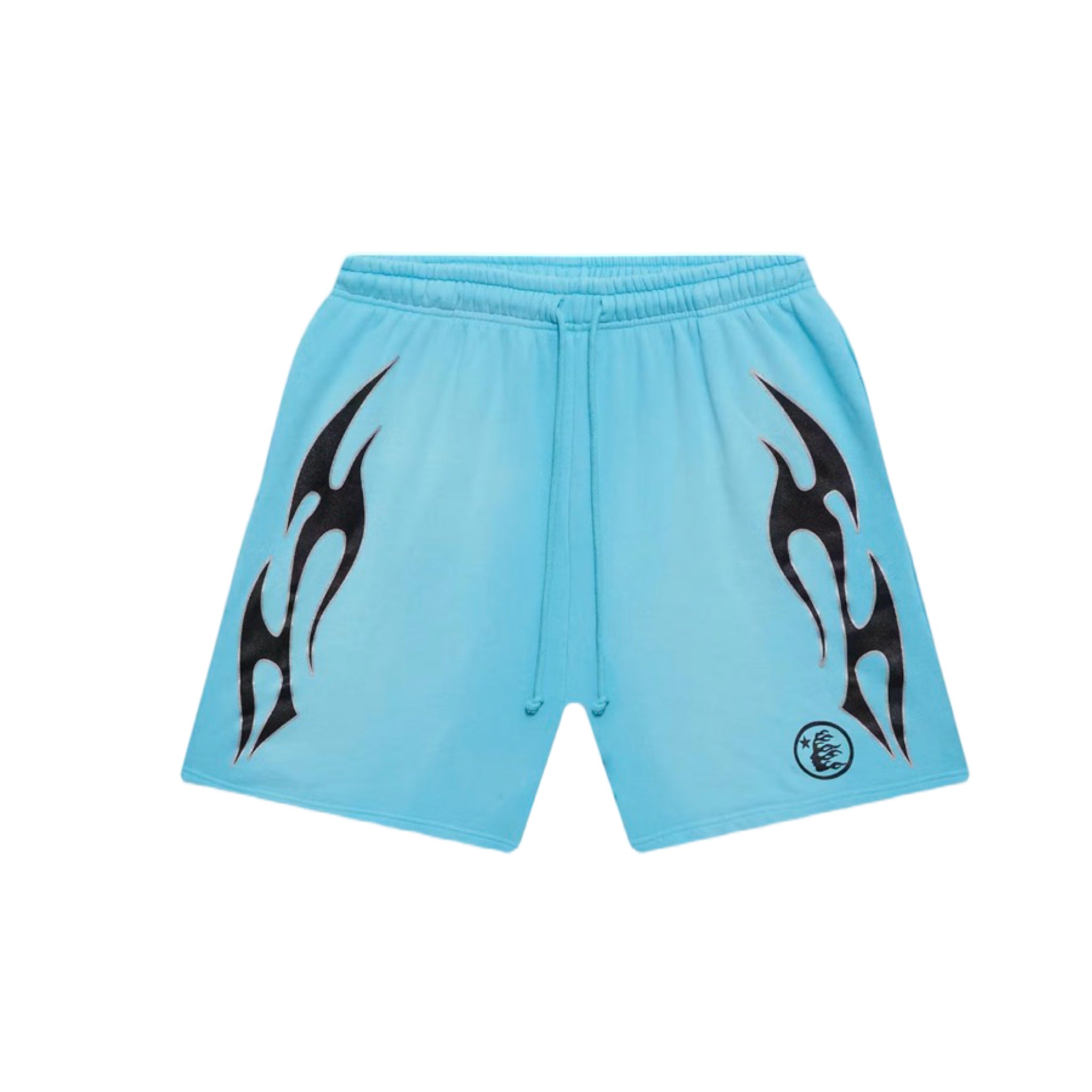 Hellstar Flame Shorts Blue