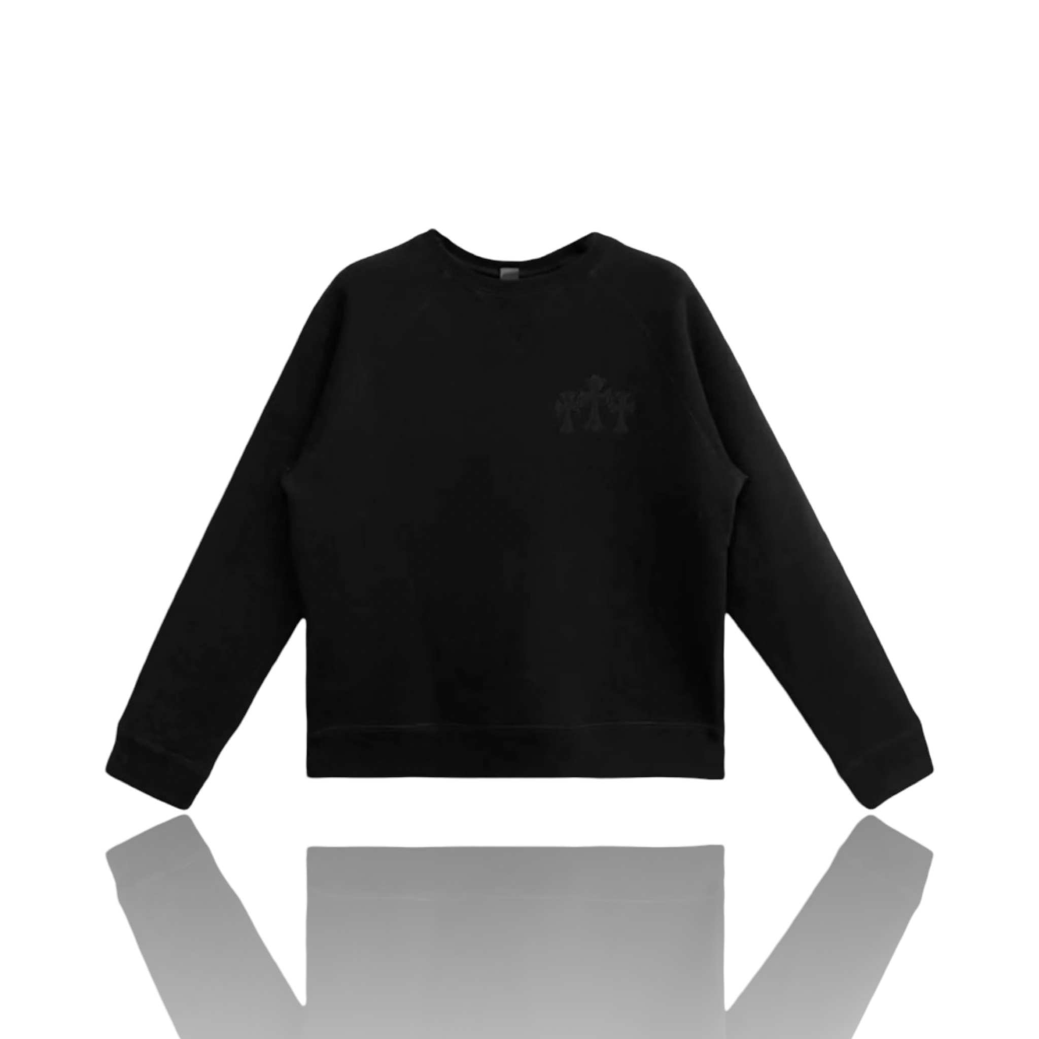 Chrome Hearts Nylon Patch Triple Cross Crewneck Black