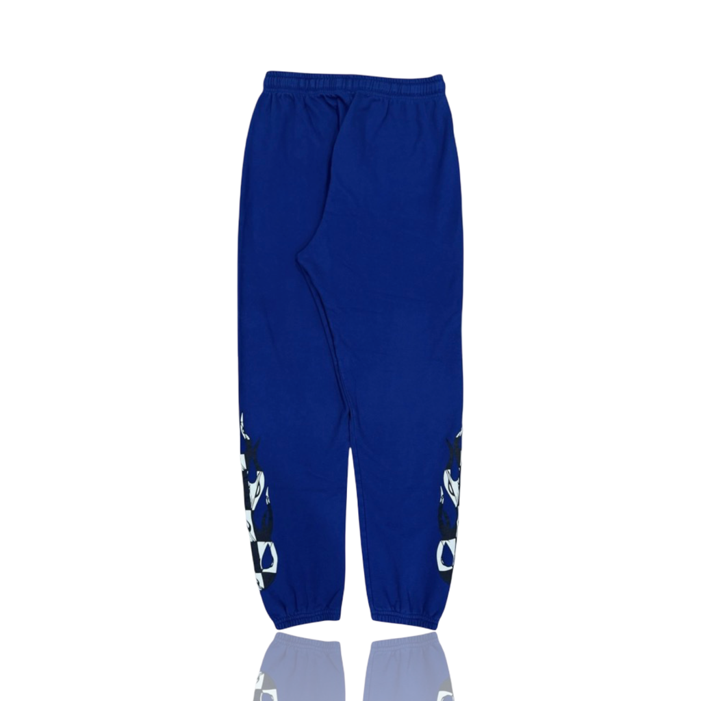 Chrome Hearts x Matty Boy Flame Logo Sweatpants Blue