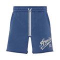 Amiri 22 Distressed Logo Shorts Navy