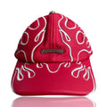 Chrome Hearts Leather Flame Hat Red