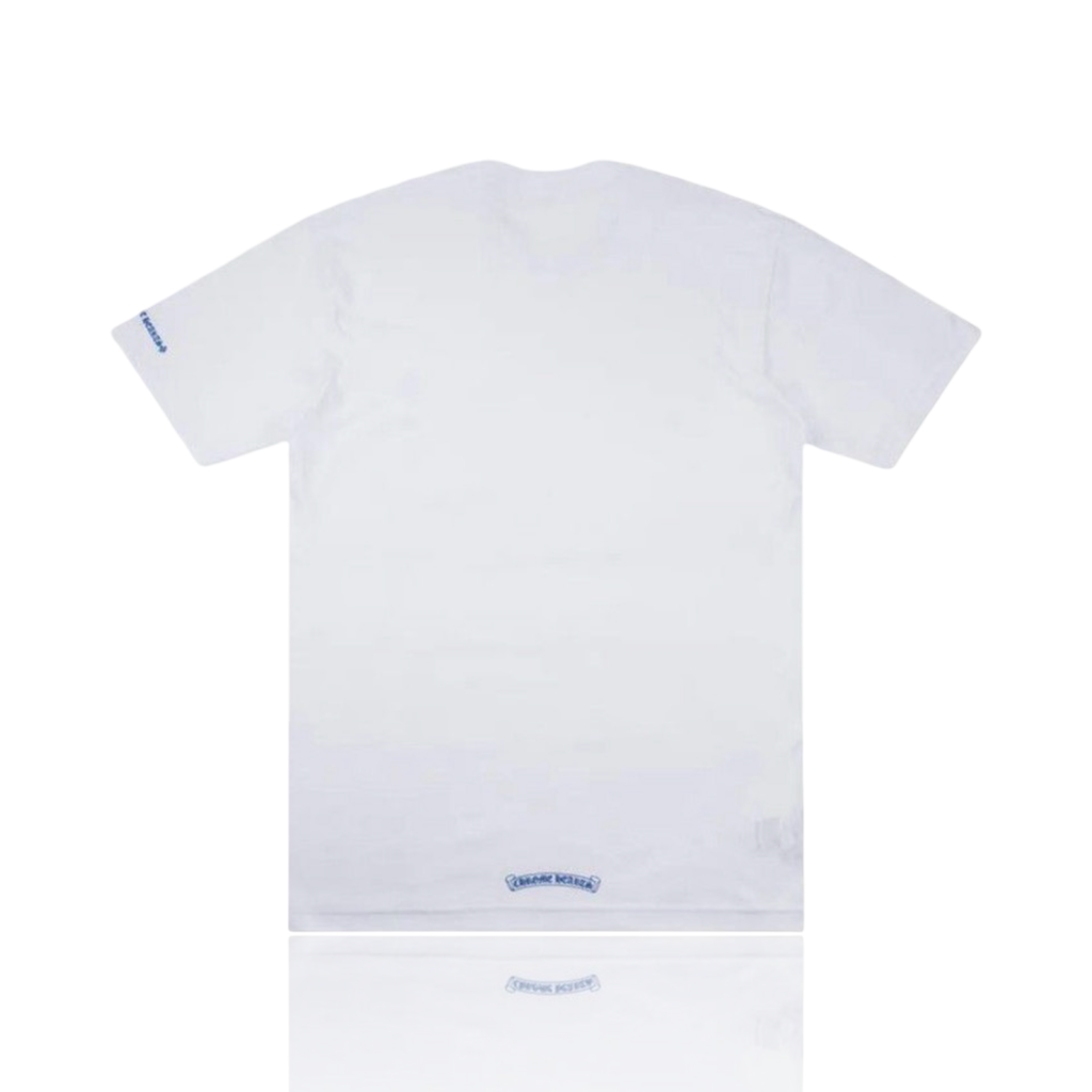 Chrome Hearts Neck Logo Tee Blue/White