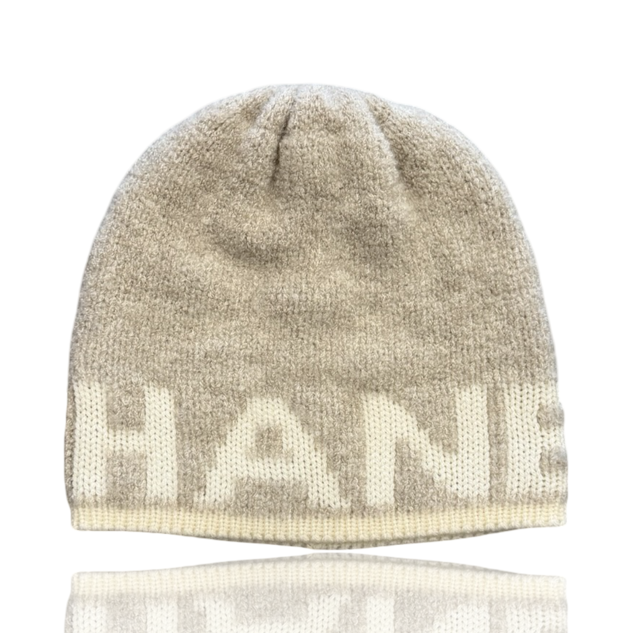 Chanel  Cashmere Logo Beanie Beige /White