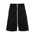 Rick Owens Boxer Distressed Wax Shorts Black