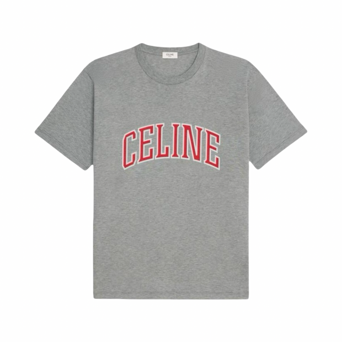 Celine Arc Logo Loose Tee Grey/Red