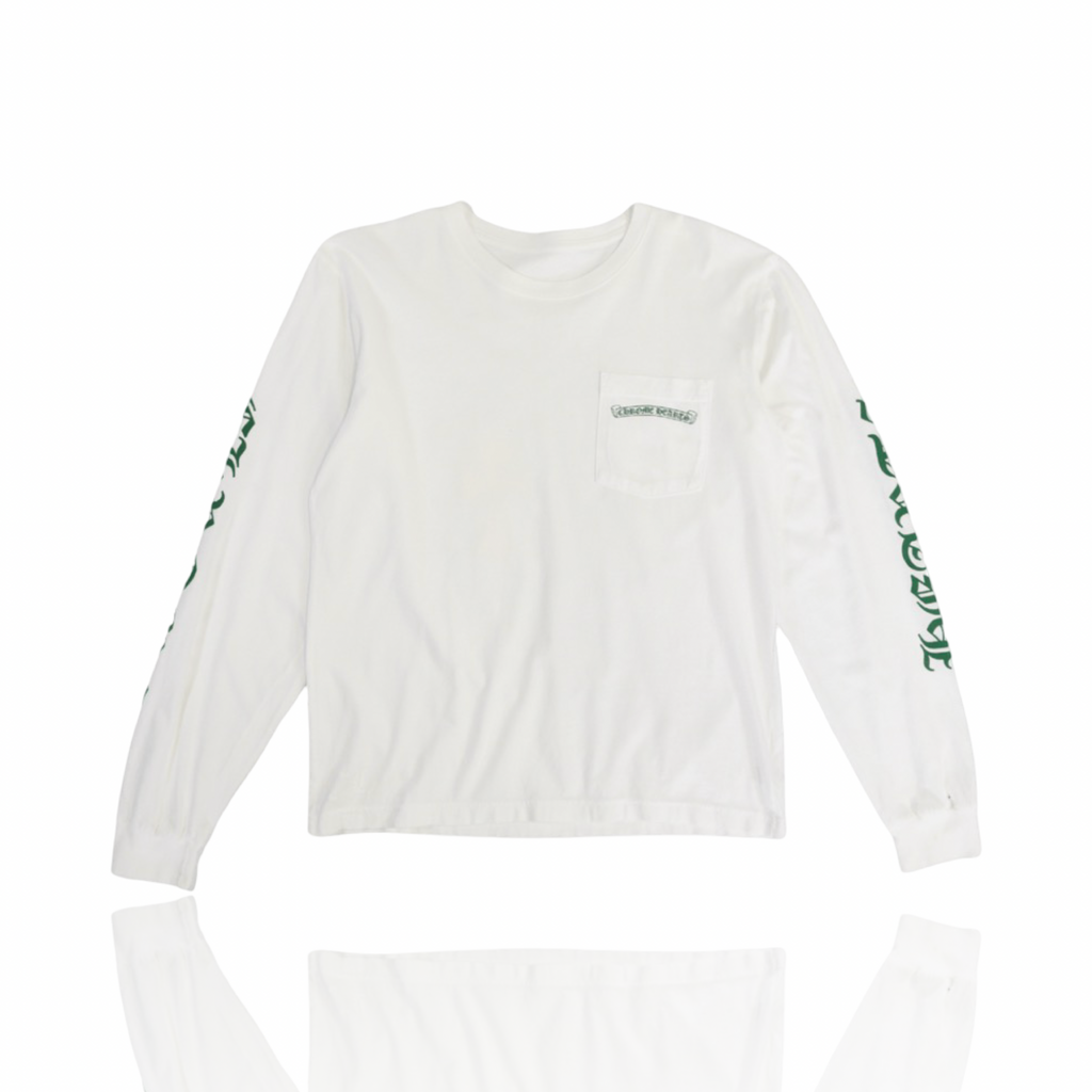 Chrome Hearts Longsleeve Green Cemetery Cross White