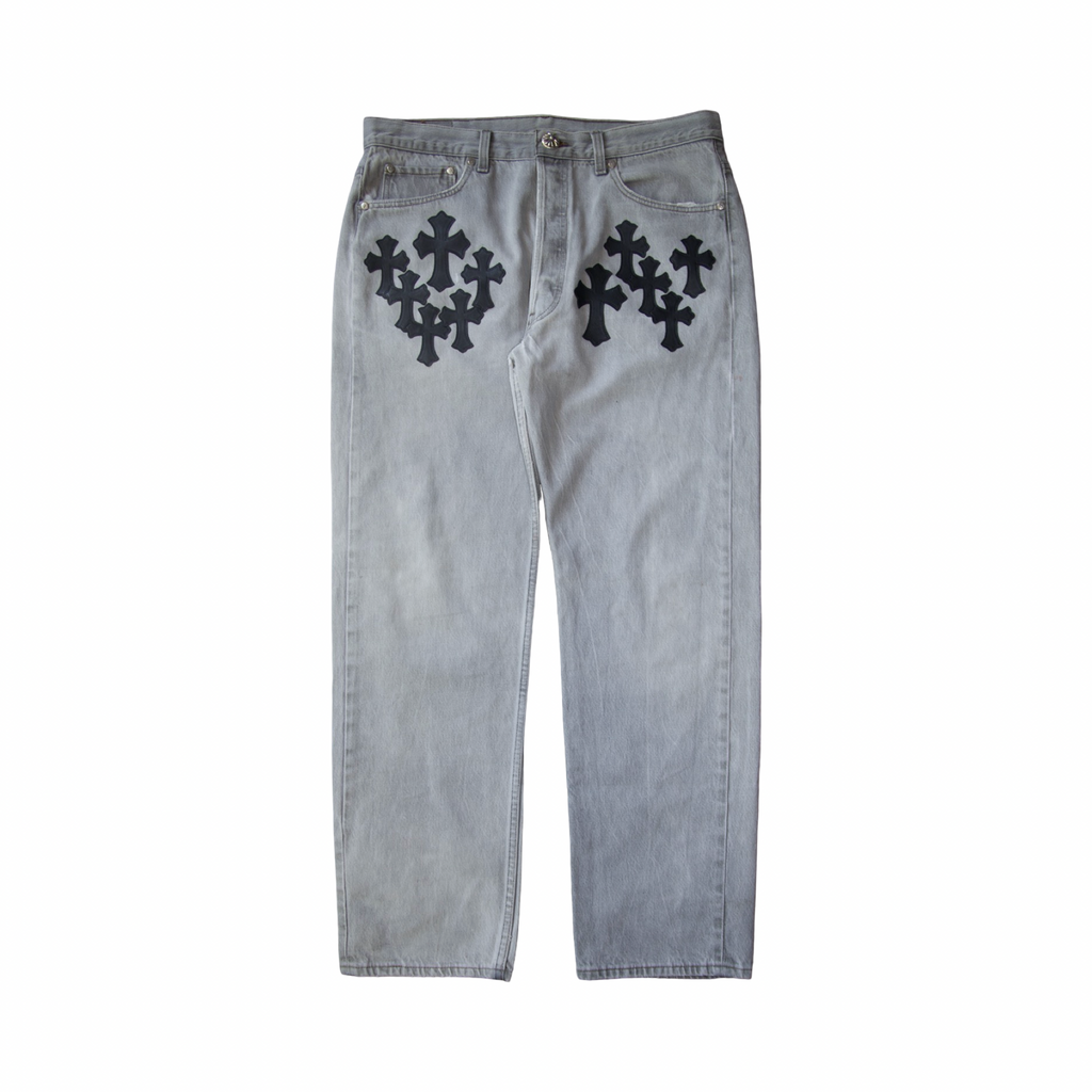 Chrome Hearts Levi's 501 Cocaine Wash Black Patch Jeans