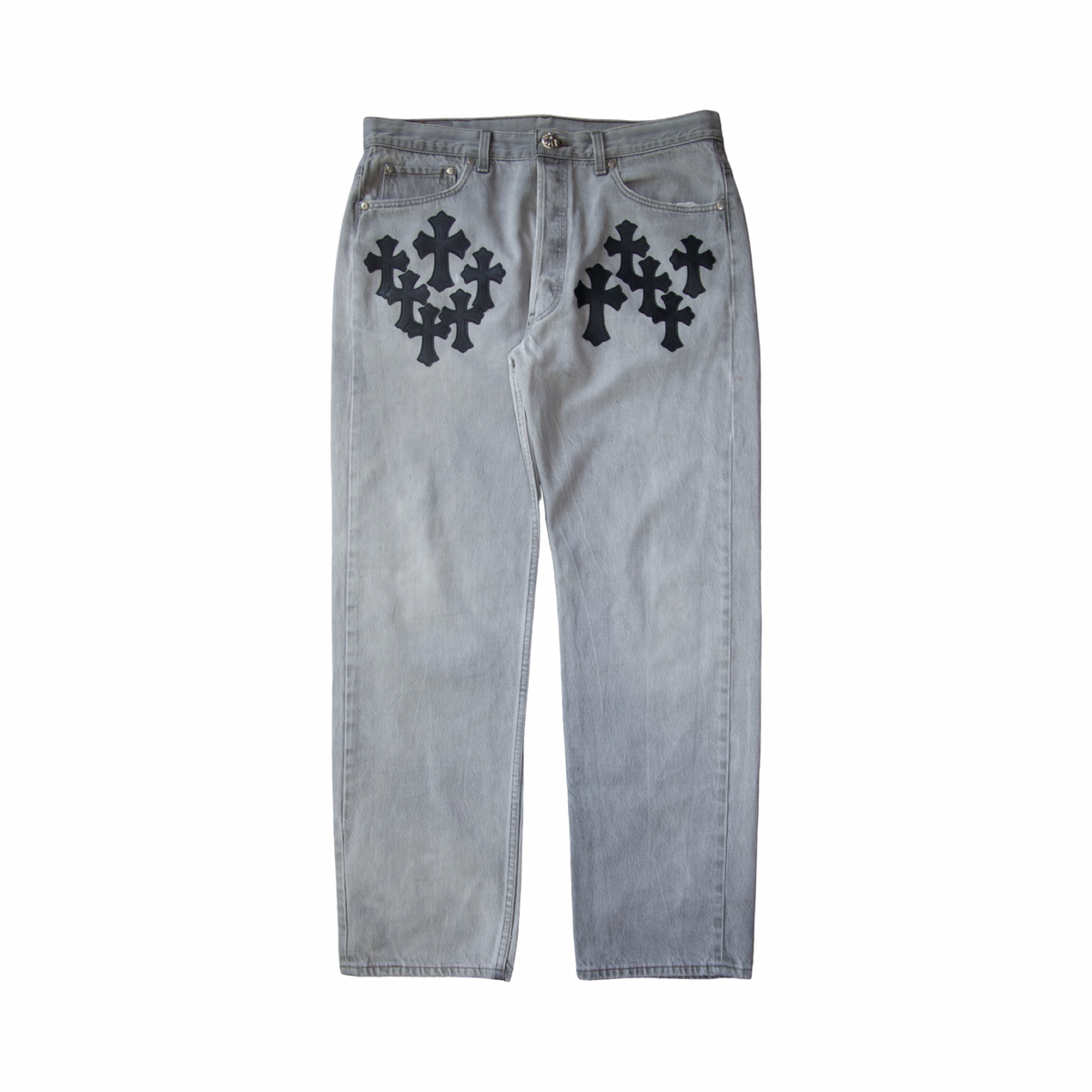 Chrome Hearts Levi's 501 Cocaine Wash Black Patch Jeans