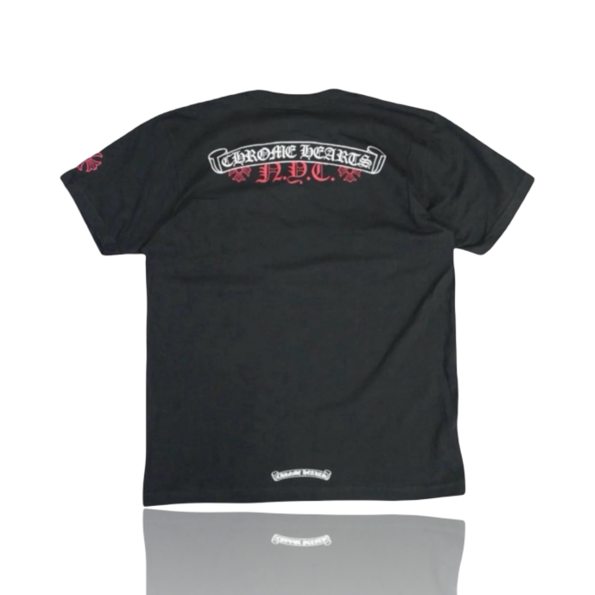 Chrome Hearts NYC Exclusive Scroll Logo Tee Black/Red