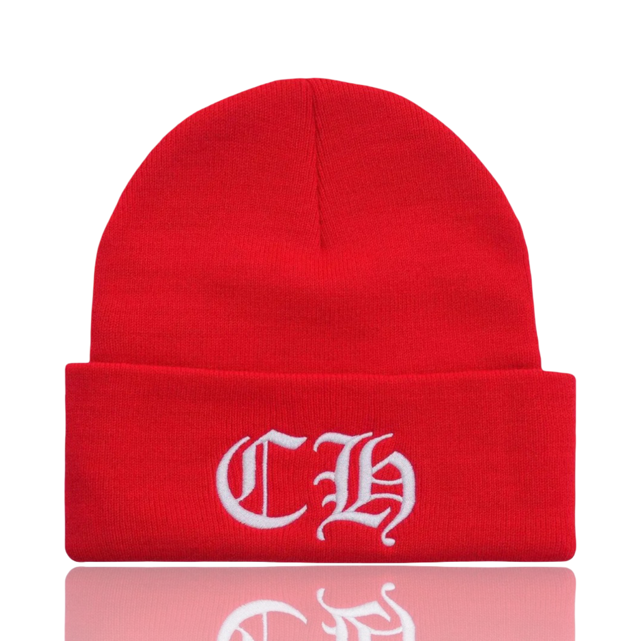 Chrome Hearts CH Logo Beanie Red/White