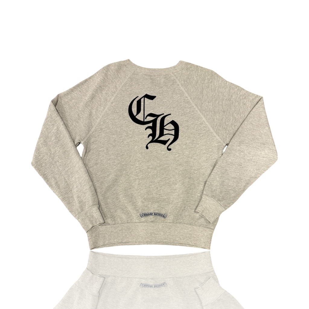 Chrome Hearts Nylon Patch Triple Cross Crewneck Grey/Navy