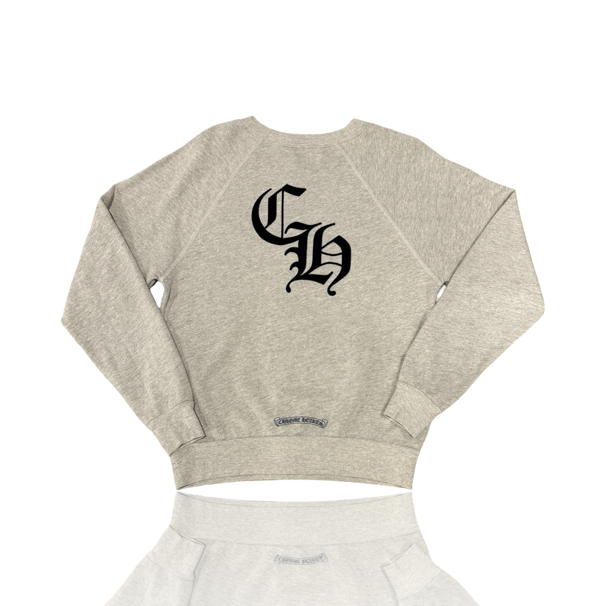Chrome Hearts Nylon Patch Triple Cross Crewneck Grey/Navy