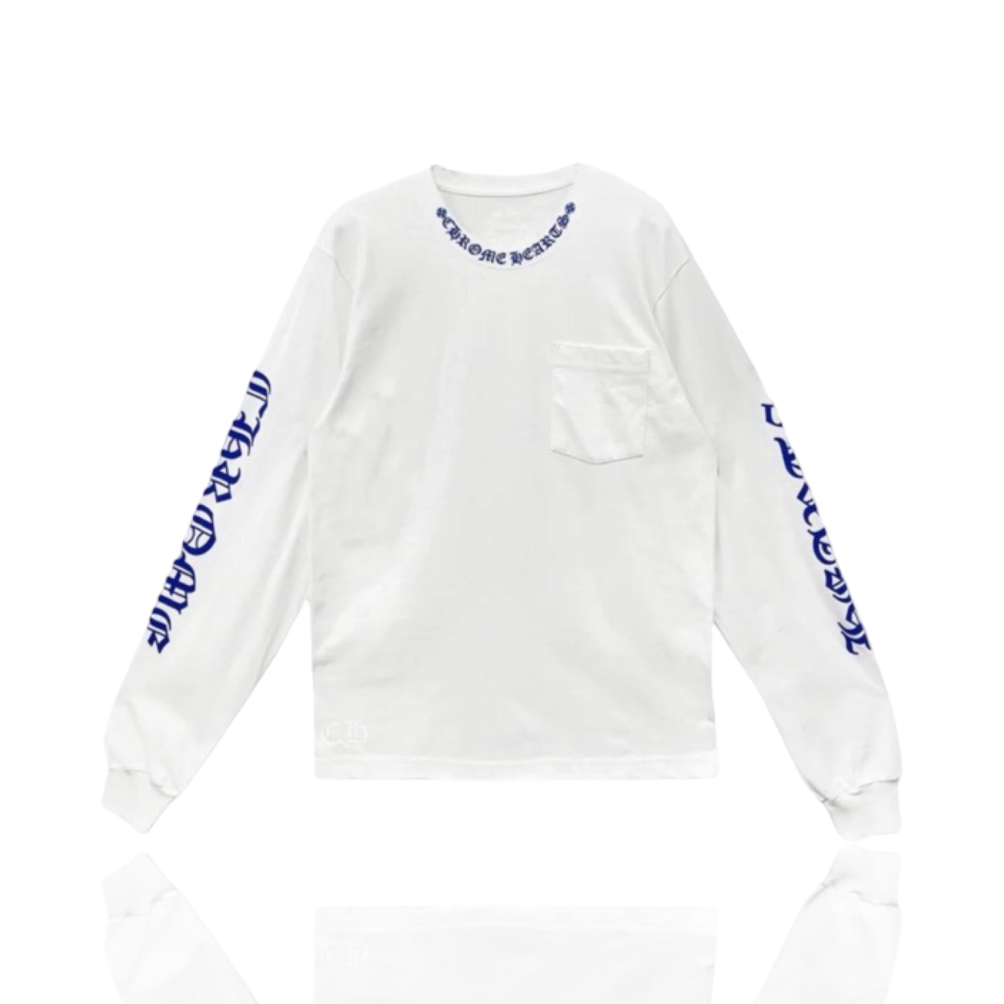 Chrome Hearts Neck Logo Blue/White Longsleeve