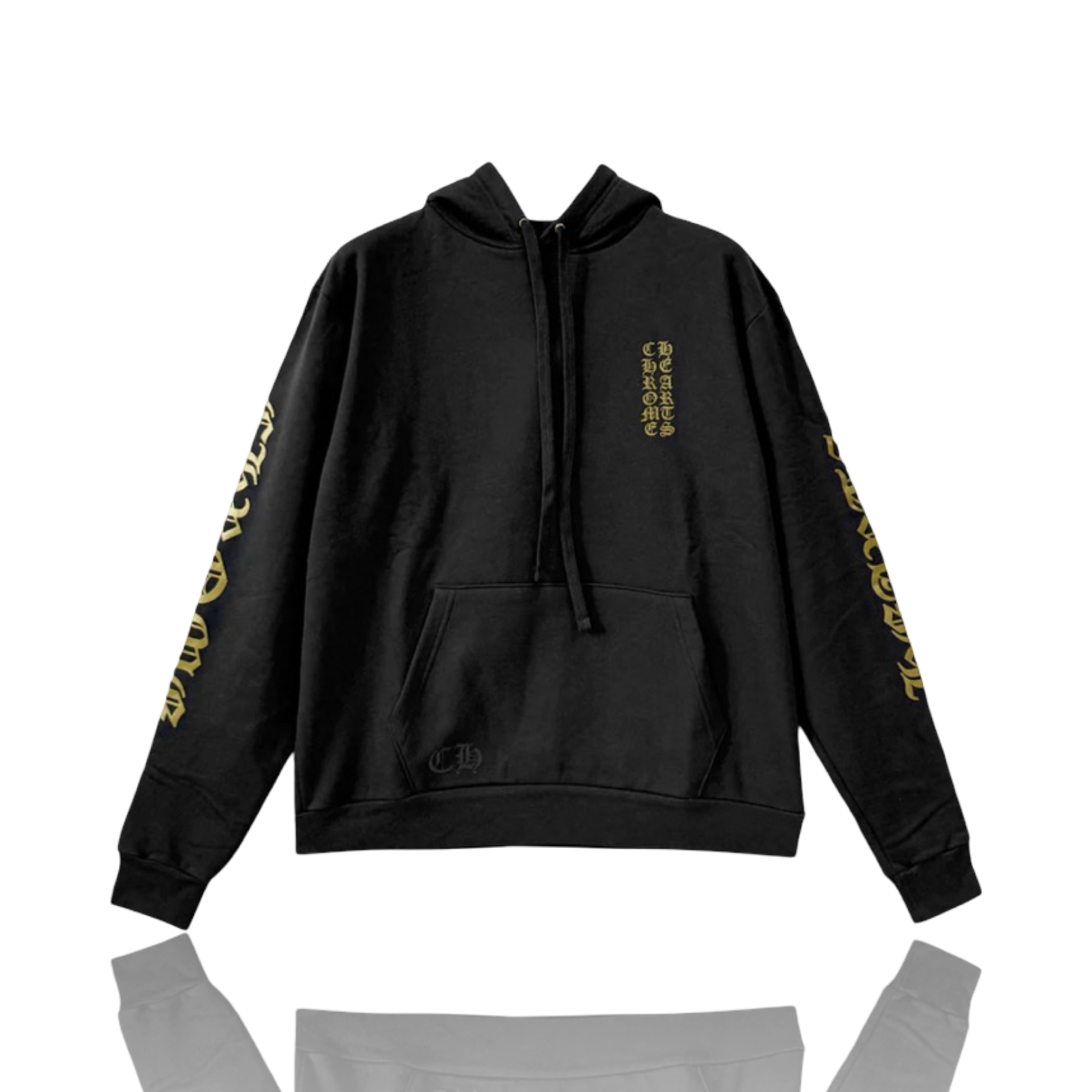 Chrome Hearts Vertical Logo Hoodie Army Green
