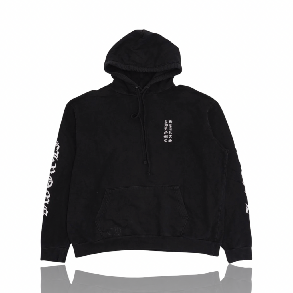 Chrome Hearts Vertical Logo Hoodie Black
