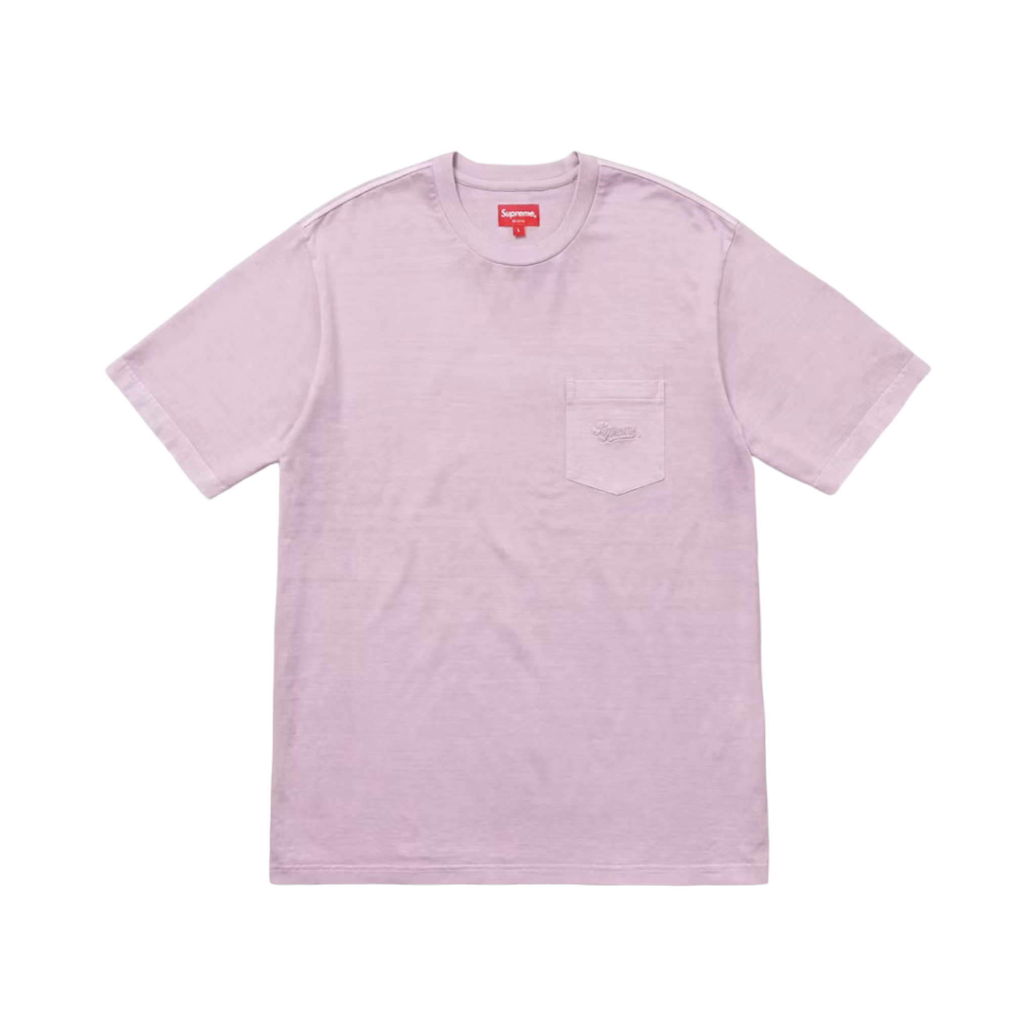 Supreme Overdyed Pocket Tee Washed Light Purple