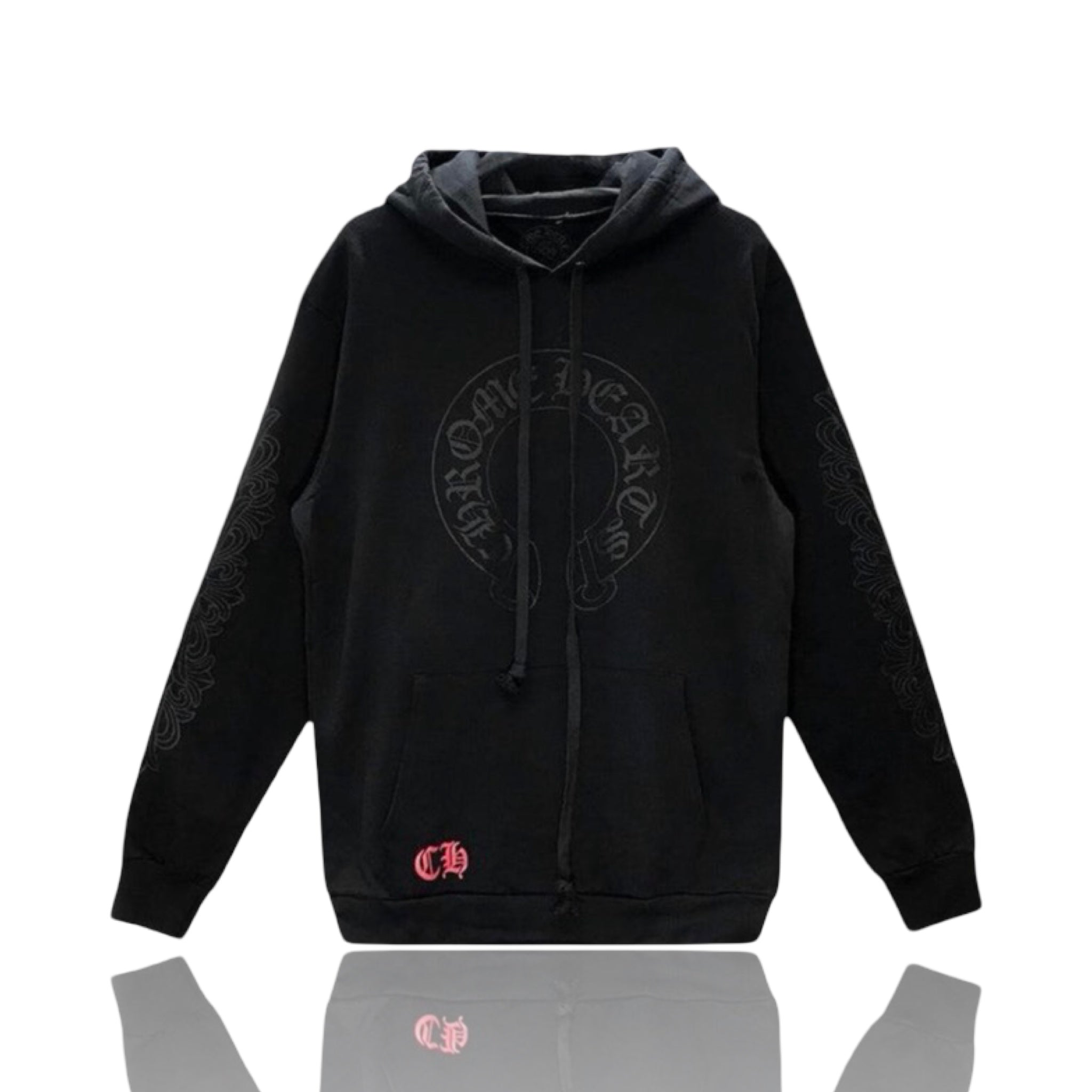 Chrome Hearts Matty Boy Horseshoe Logo Chomper Hoodie Black