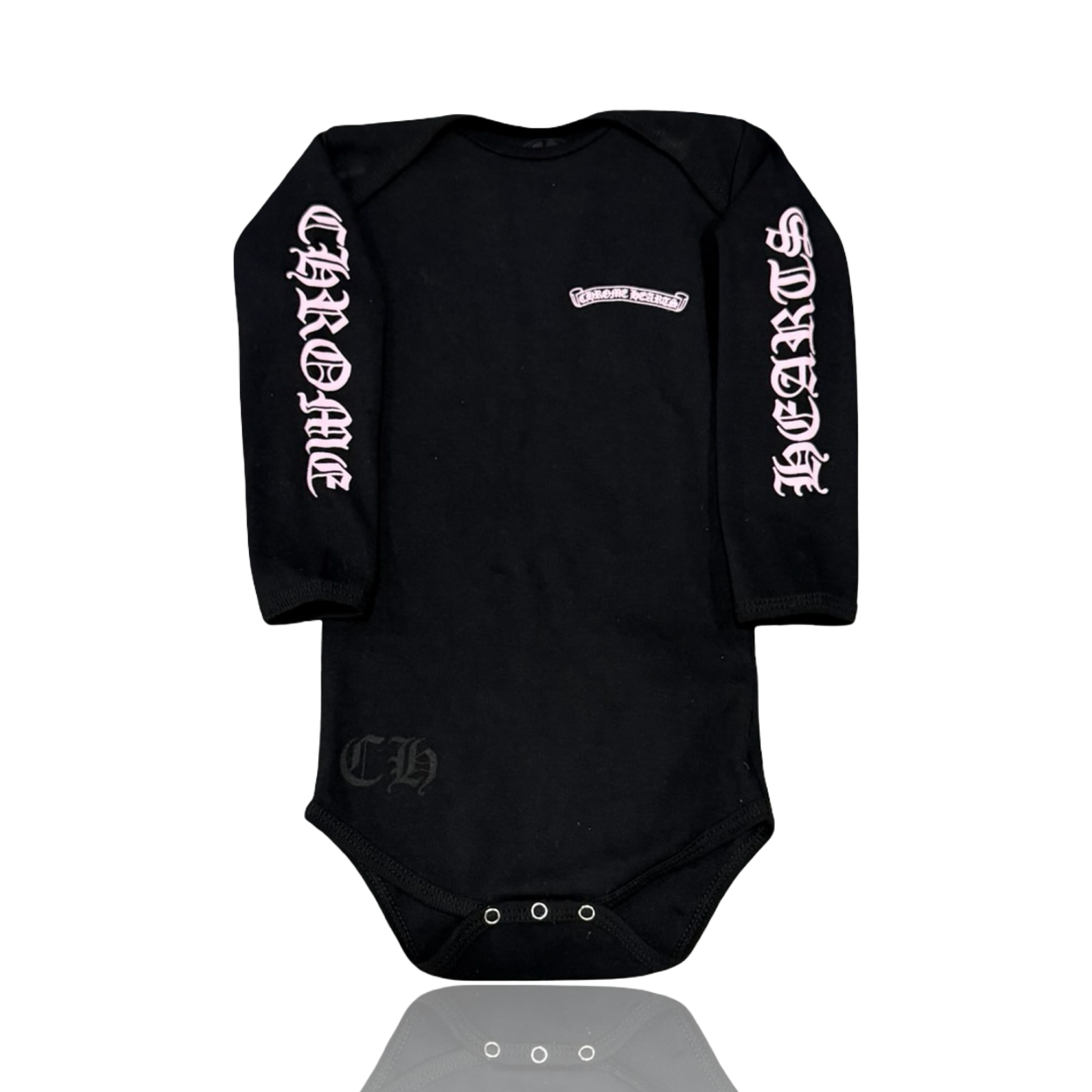 Chrome Hearts Toddler Onesie Black/Pink