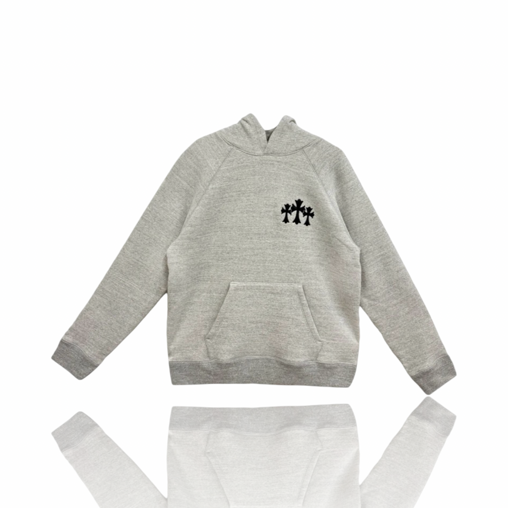 Chrome Hearts Nylon Triple Cross Hoodie Grey