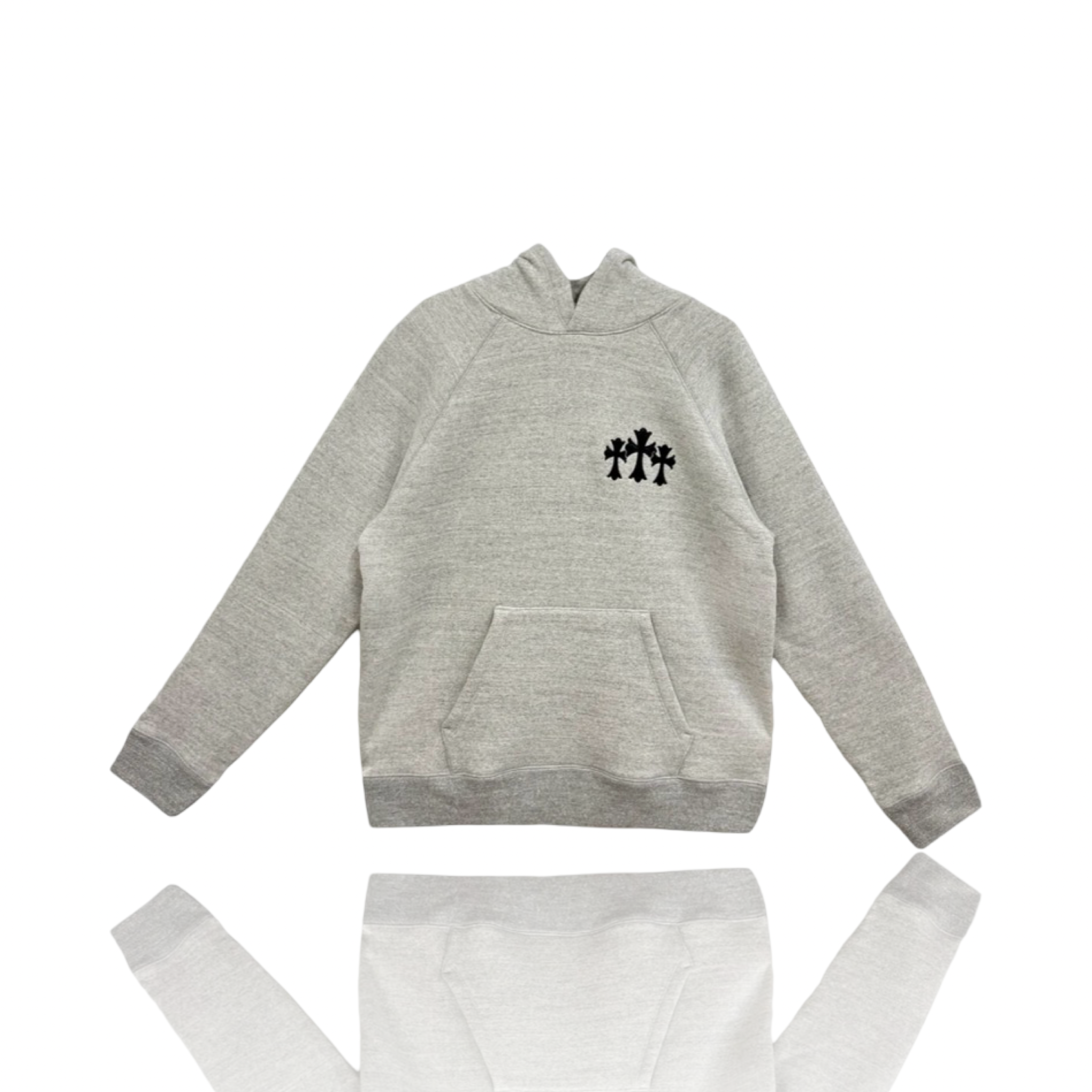Chrome Hearts Nylon Triple Cross Hoodie Grey