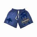 Vertabrae Blue Double Emblem Shorts