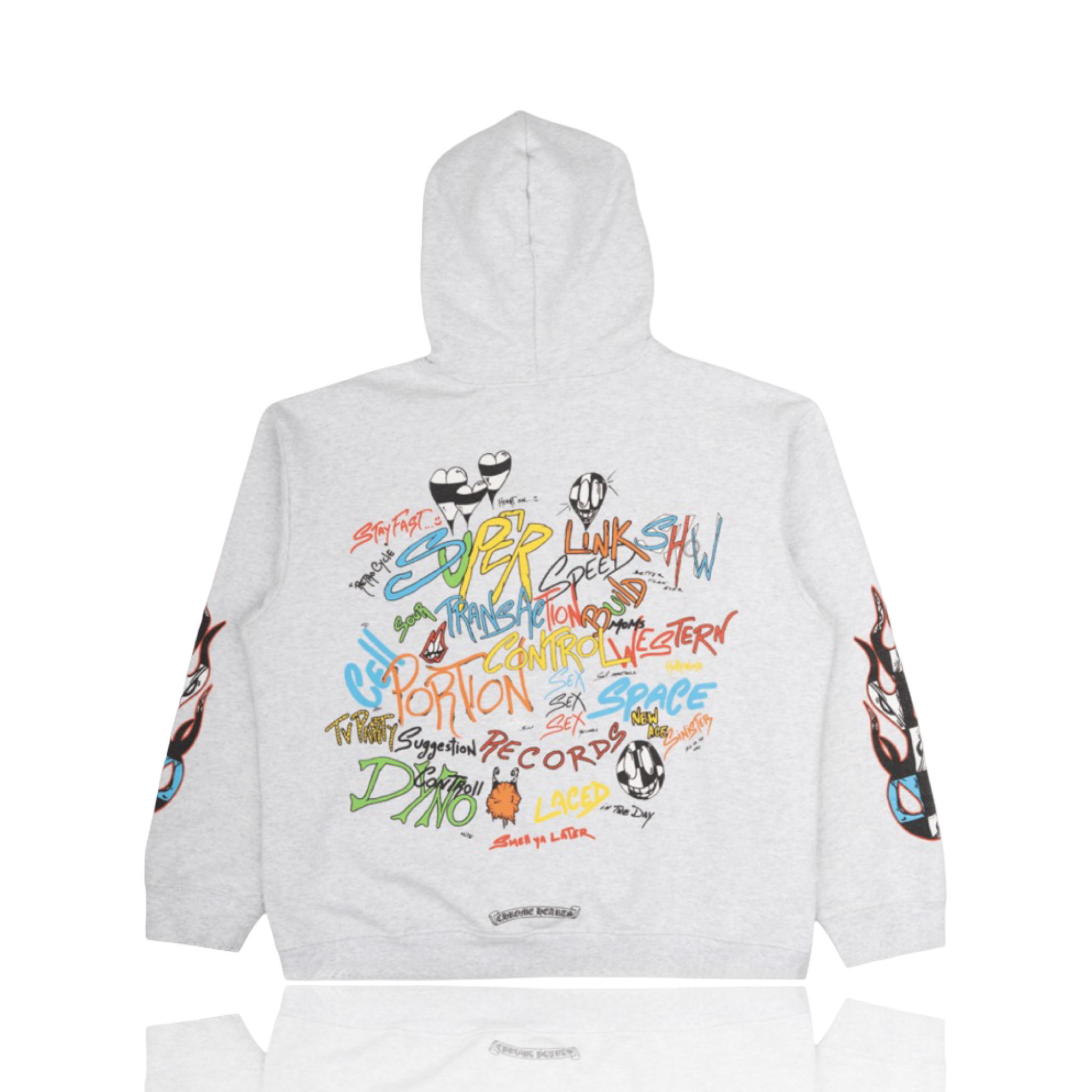 Chrome Hearts Matty Boy Brain Logo Hoodie Heather Grey