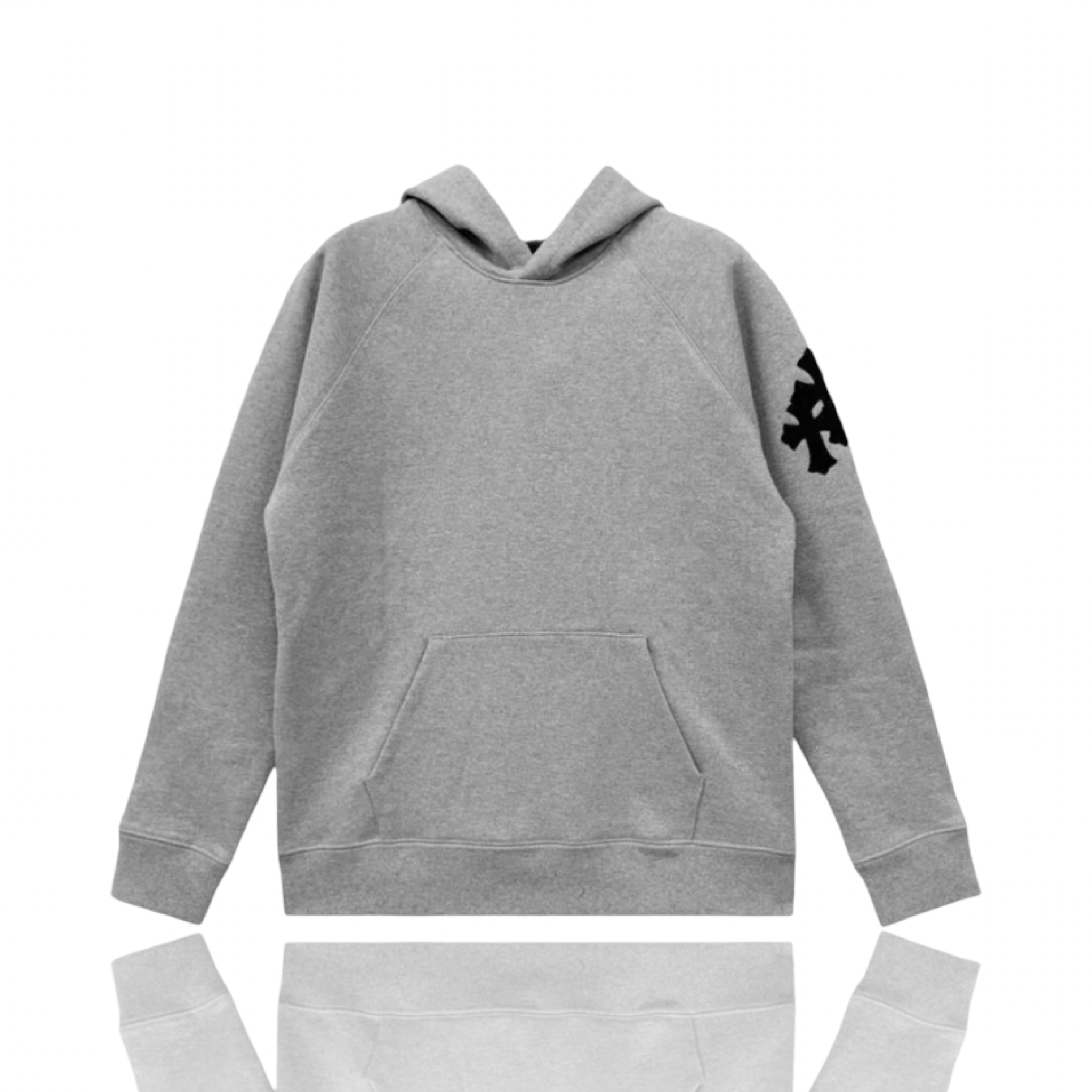 Chrome Hearts Paper Jam Cross Hoodie Grey