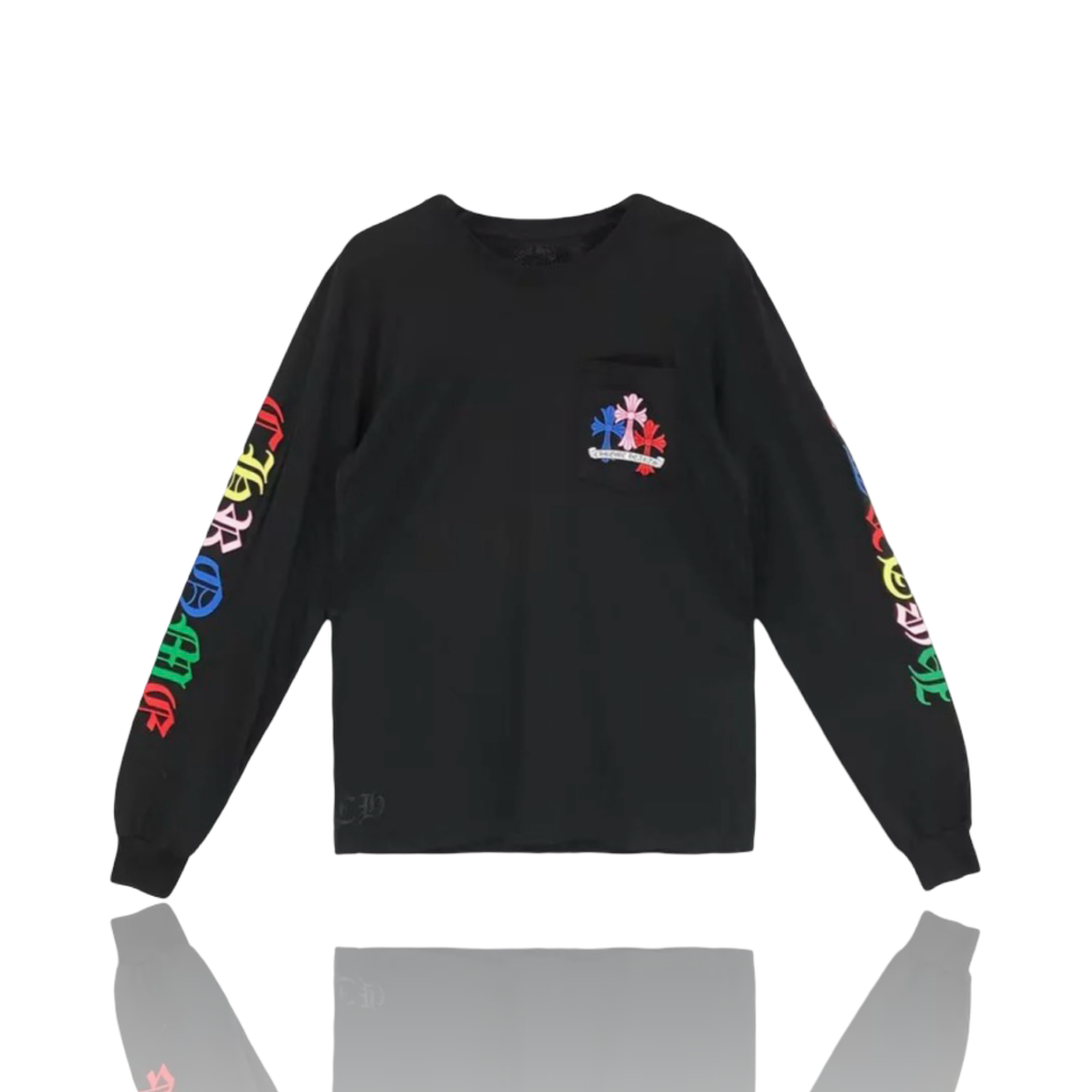 Chrome Hearts Multicolor Cemetery Cross LongSleeve Black