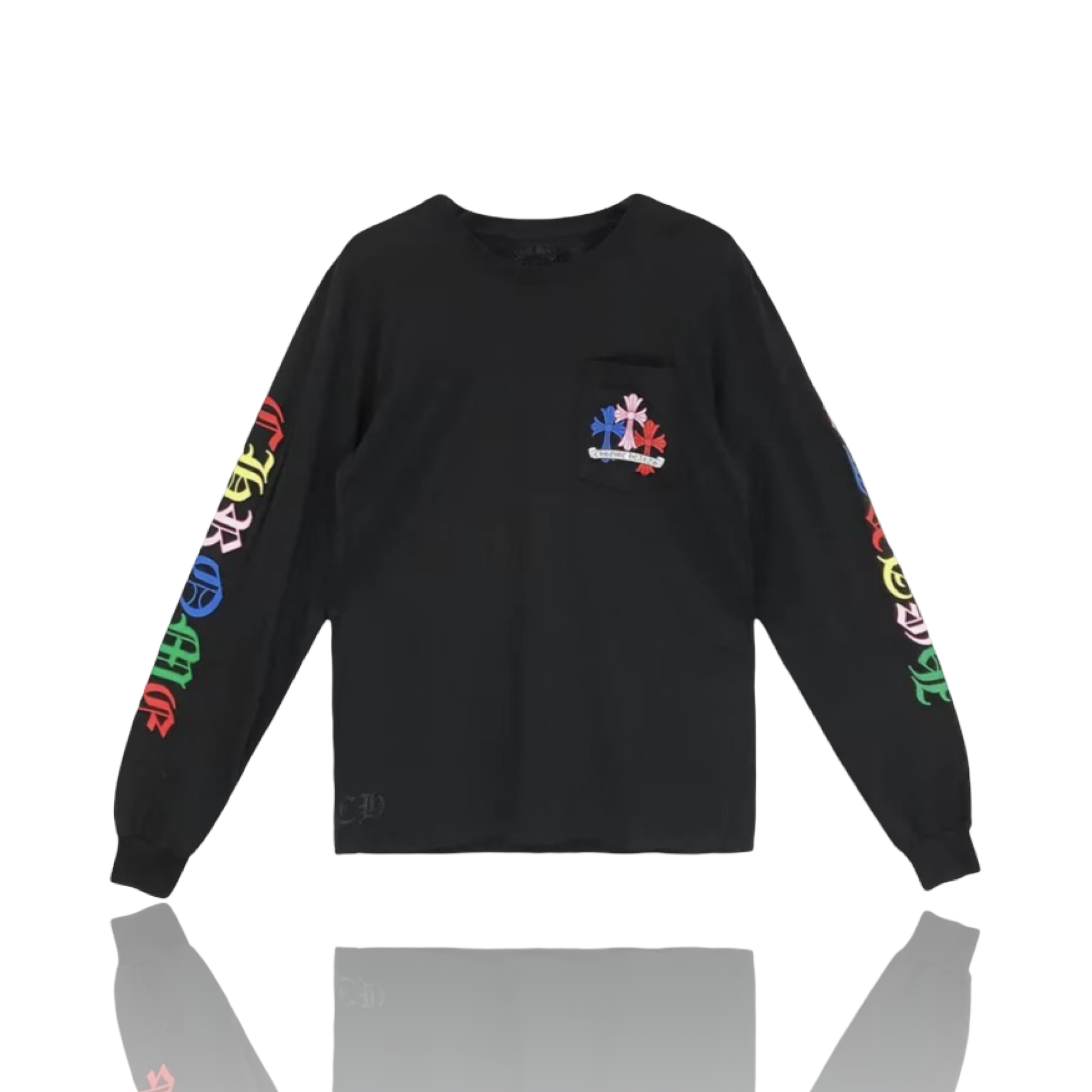Chrome Hearts Multicolor Cemetery Cross LongSleeve Black