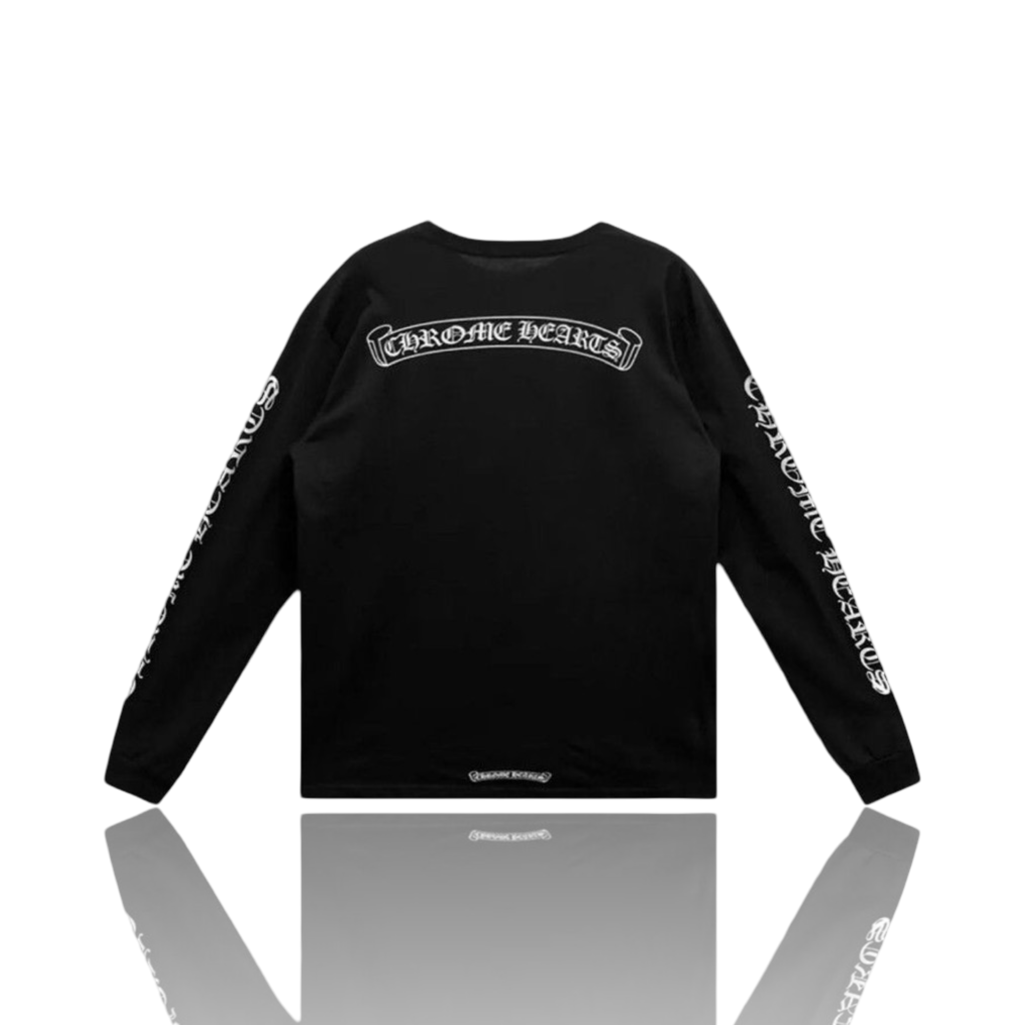 Chrome Hearts Scroll Logo Longsleeve Black