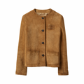 Miu Miu Women's Brown Suede Biker Jacket
