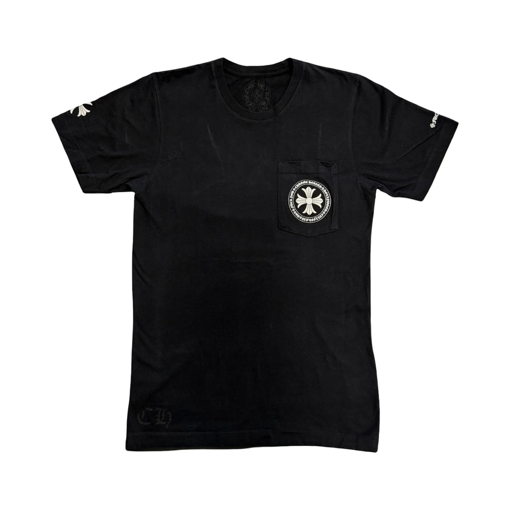 Chrome Hears Black Plus Cross Pocket Tee