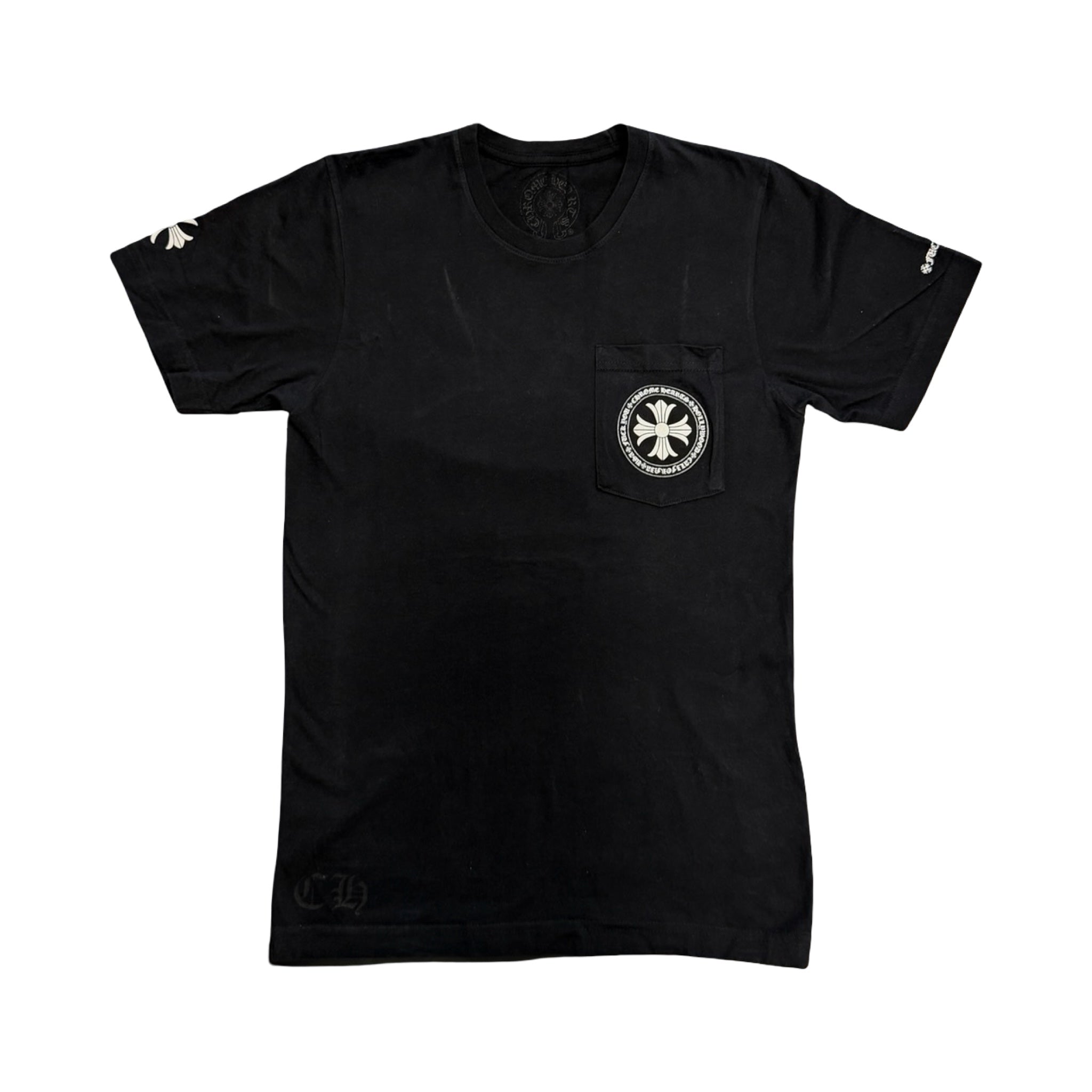 Chrome Hears Black Plus Cross Pocket Tee
