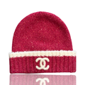 Chanel Cashmere CC Logo Beanie Pink