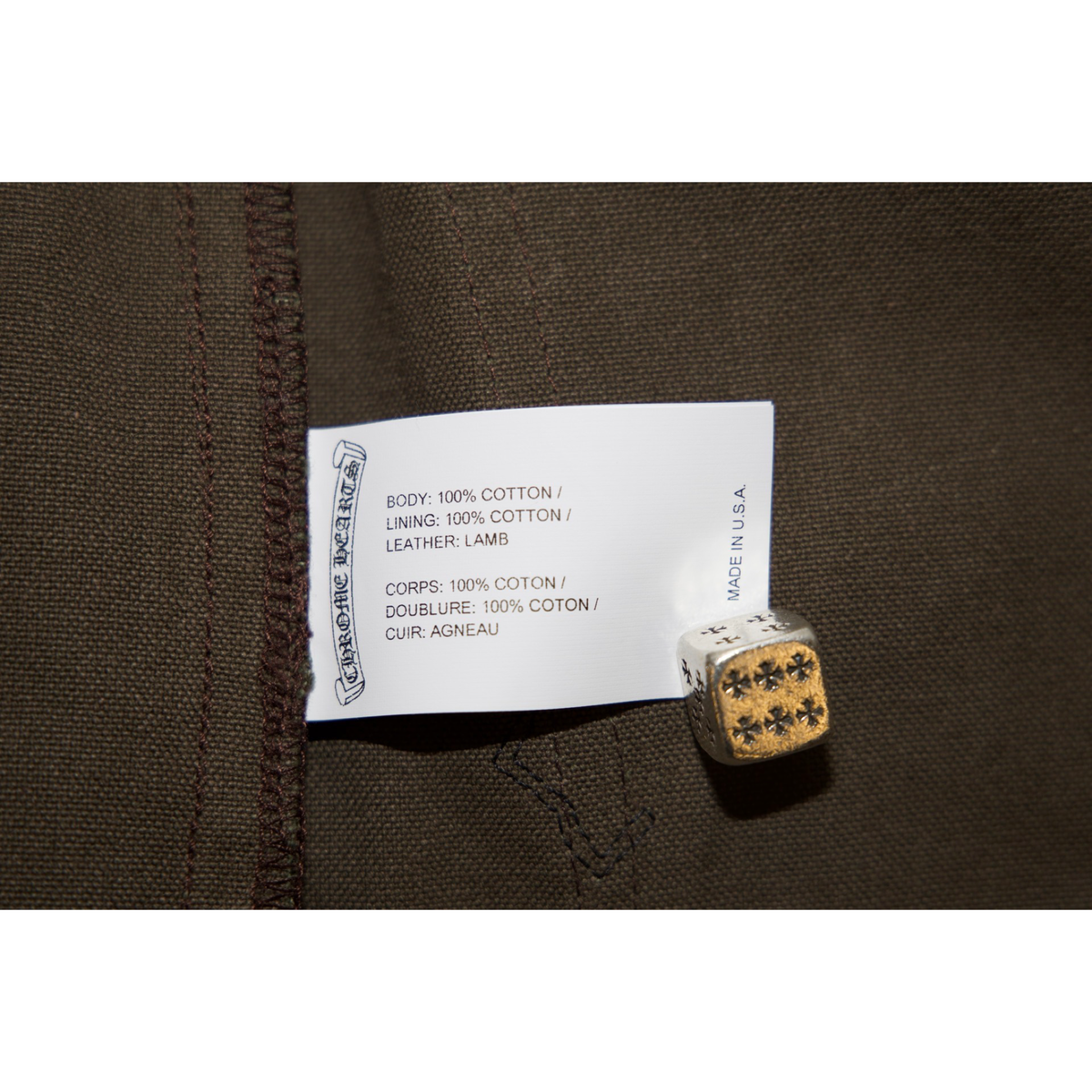 Chrome Hearts Leather Cross Patch Double Knee Carpenter Pants