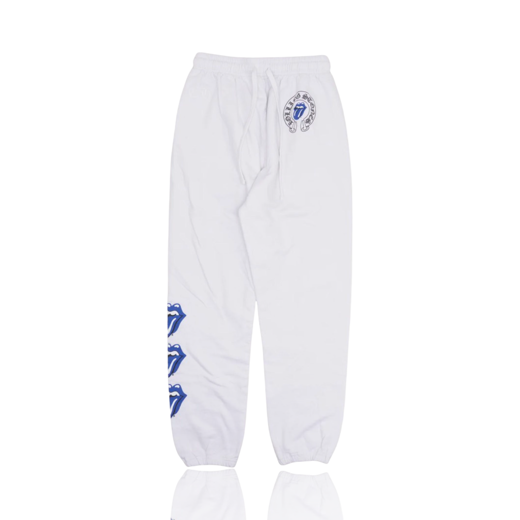 Chrome Hearts Rolling Stones Sweatpants White/Blue